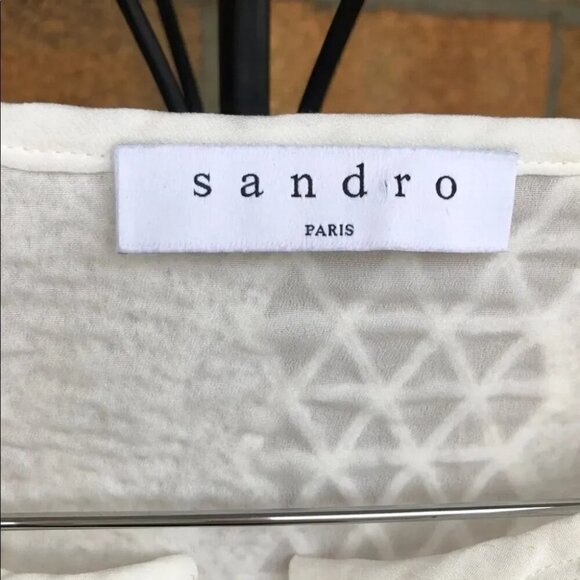 Sandro paris white lace dress size 3 - Picture 3 of 12